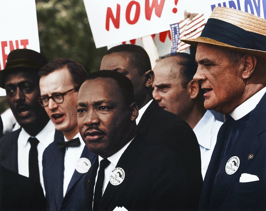 Martin Luther King Jr. Day is considered a Day of Service nationally. Dr. King is pictured during the August 28 Civil Rights March on Washington, D.C. National Archives ID 542015.
